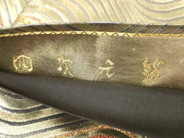 平和屋着物◎六通柄袋帯 さざ波文 四次元箔 逸品 DAAG7160ma