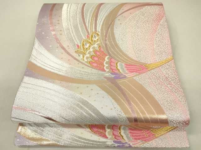平和屋着物◎六通柄袋帯 孔雀羽文 金銀糸 逸品 DAAG7158ma
