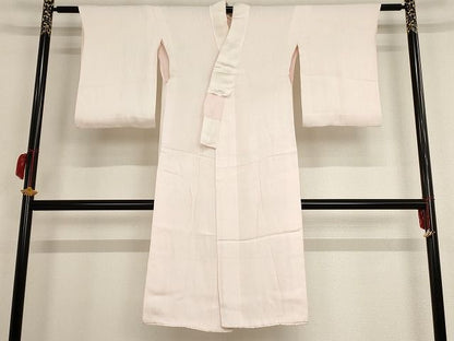 平和屋着物■長襦袢　袷　立波扇面草花地紋　正絹　逸品　AAAJ2818Abw