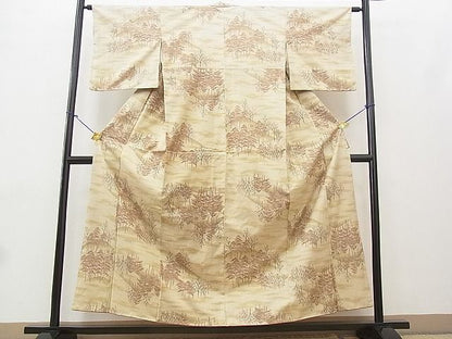 平和屋着物■上質な紬 風景文 逸品 BAAI8277my