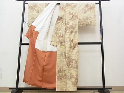 平和屋着物■上質な紬 風景文 逸品 BAAI8277my