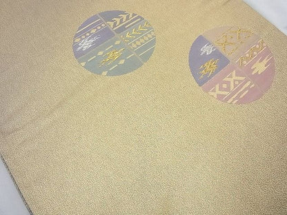 平和屋着物◎六通柄袋帯 優美 金銀糸 逸品 BAAI6893cm
