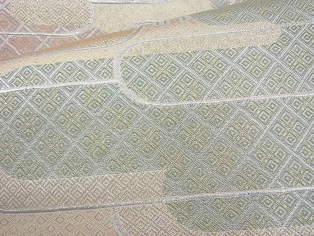 平和屋着物◎佐賀錦 六通柄袋帯 ヱ霞有職文 金銀糸 逸品 BAAI6924cm