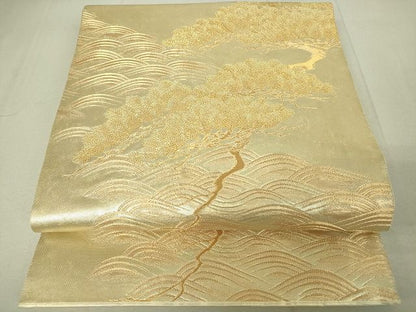 平和屋着物◎六通柄袋帯 花松文 金糸 逸品 DAAH9030mz