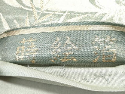 平和屋着物◎六通柄袋帯 風景花文 蒔絵箔 金銀糸 逸品 DAAH9014mz