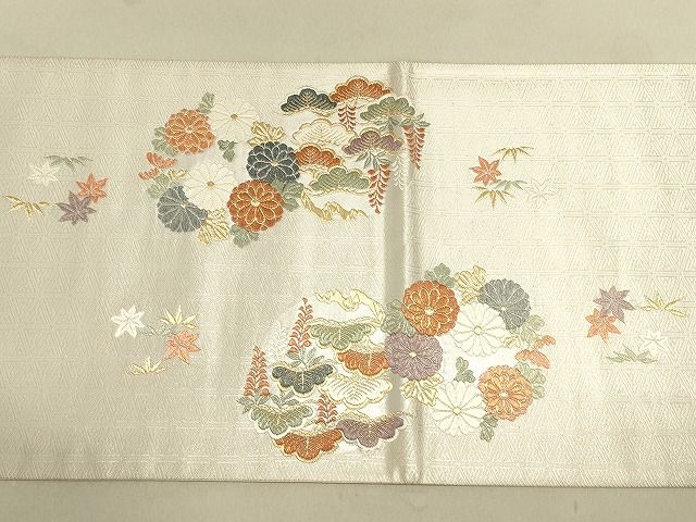 平和屋着物◎六通太鼓柄袋帯 鳳凰花文 金銀糸 逸品 DAAH9039mz