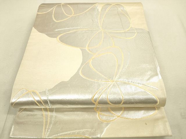 平和屋着物◎六通柄袋帯 道長舞蝶文 銀糸 逸品 DAAG7841rt