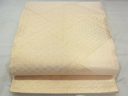 平和屋着物◎佐賀錦 全通柄袋帯 菱吉祥文 金糸 逸品 BAAI5643qt