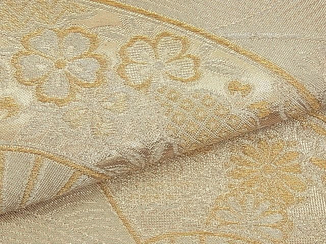 平和屋着物◎佐賀錦 六通柄袋帯 扇面流し 金糸 逸品 BAAI5662qt