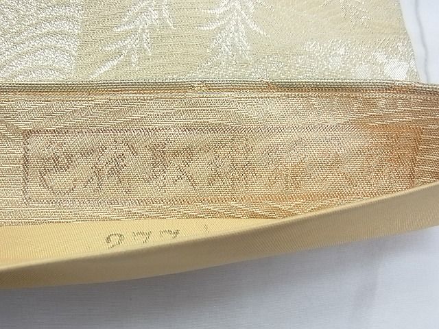 1960.プラチナ二重箔 琳派色紙紋 光琳模様 袋帯 六通柄 銀糸 正絹 1960.プラチナ二重箔 琳派色紙紋 光琳模様 袋帯 六通柄 銀糸 正絹