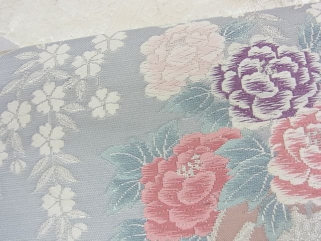 平和屋着物◎六通柄袋帯 唐織 華車扇面華文 金銀糸 逸品 BAAI5742qt