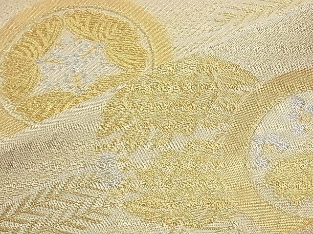 平和屋着物◎六通柄袋帯 エ霞草花丸文 金銀糸 逸品 BAAI5760qt