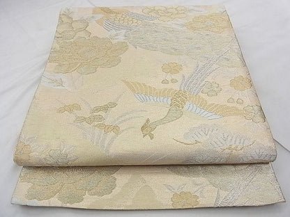 平和屋着物◎佐賀錦 六通柄袋帯 鳳凰孔雀草花文 金銀糸 逸品 BAAI5773qt