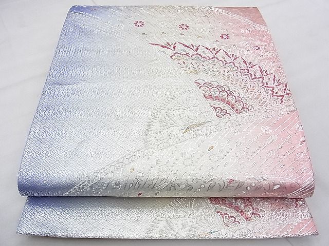 平和屋着物◎六通柄袋帯 飾花文様 金銀糸 逸品 BAAI5795qt