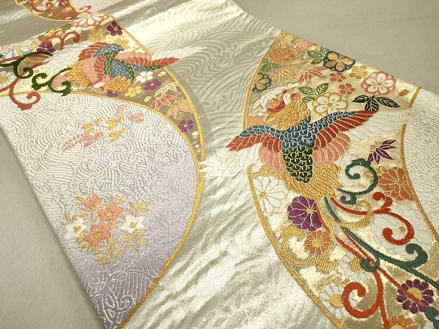 平和屋着物◎六通柄袋帯 唐織 鳳凰吉祥花文 金銀糸 逸品 DAAG4825fe