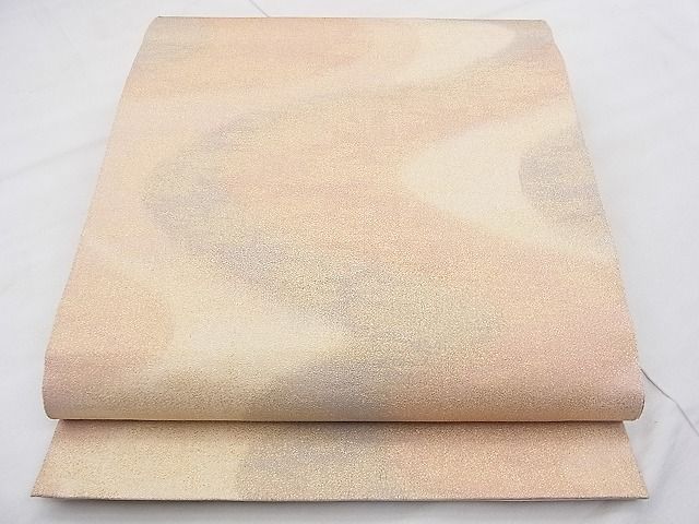 平和屋着物◎全通柄袋帯 砂子綴れ 流水文 金糸 逸品 BAAJ0406qt