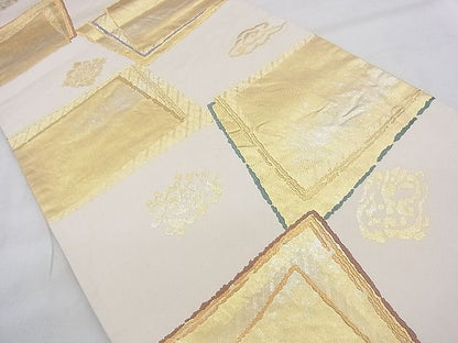 平和屋着物◎六通柄袋帯 絢爛錦 名物裂 金糸 逸品 BAAJ0426qt