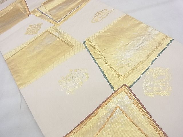 平和屋着物◎六通柄袋帯 絢爛錦 名物裂 金糸 逸品 BAAJ0426qt
