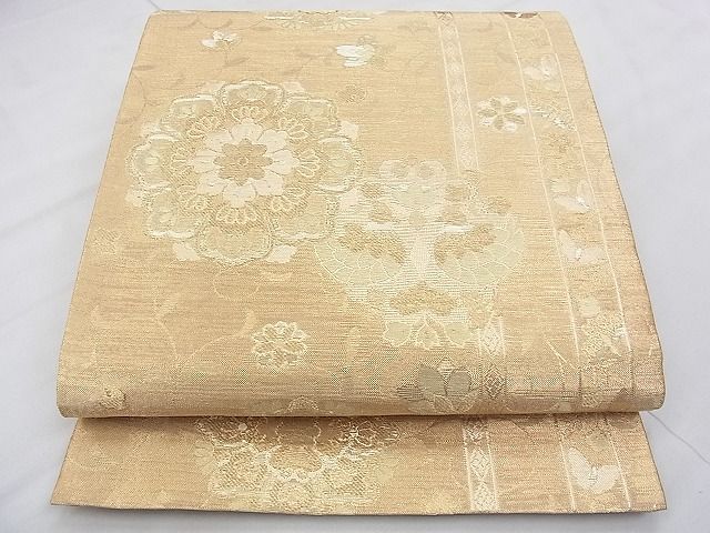 平和屋着物◎佐賀錦 六通柄袋帯 宝相華 金糸 逸品 BAAJ0418qt