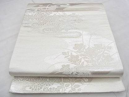 平和屋着物◎六通柄袋帯 光悦錦 銀糸 逸品 BAAJ0429qt