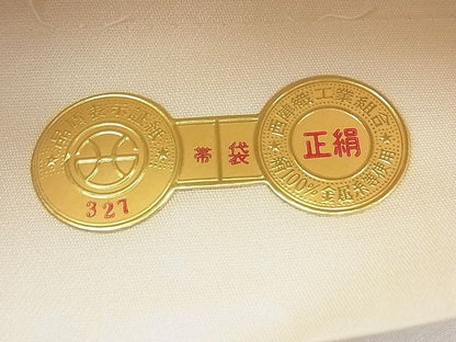 平和屋着物◎西陣 六通柄袋帯 唐織 地紙秋草文 金銀糸 逸品 BAAJ0441qt