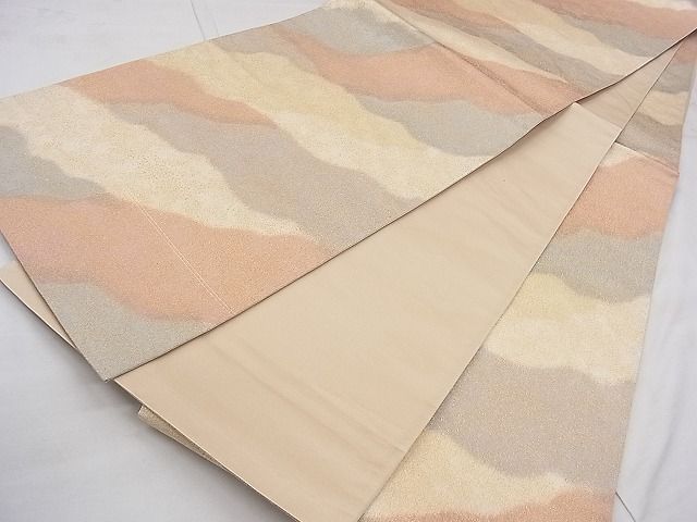 平和屋着物◎全通柄袋帯 砂子綴れ 道長文様 金糸 逸品 BAAJ0471qt