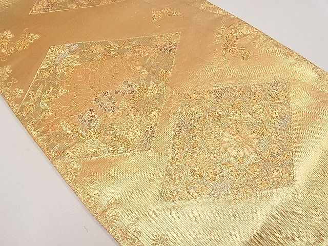 平和屋着物◎六通柄袋帯 菱花唐草文 金糸 逸品 CAAH2014dx