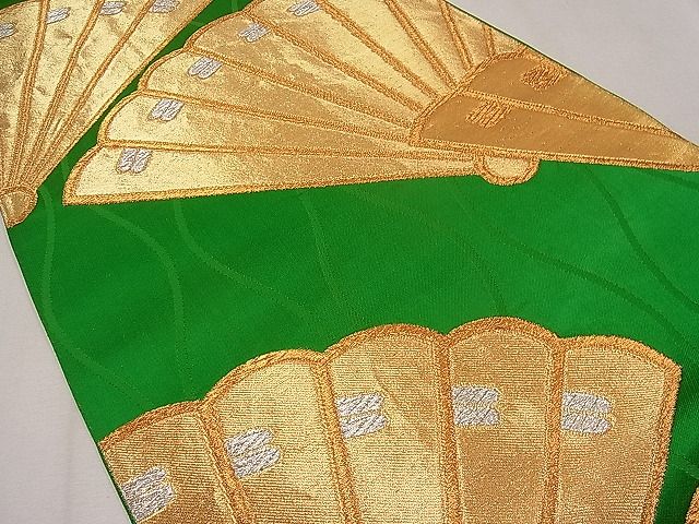 平和屋着物◎六通柄袋帯 檜扇文 金銀糸 逸品 CAAH2018dx