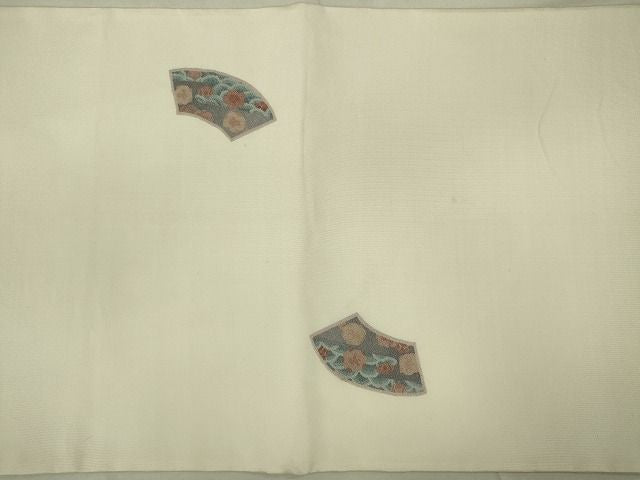平和屋着物◎太鼓柄袋帯 総相良刺繍 地紙草花文 逸品 CAAE7409in