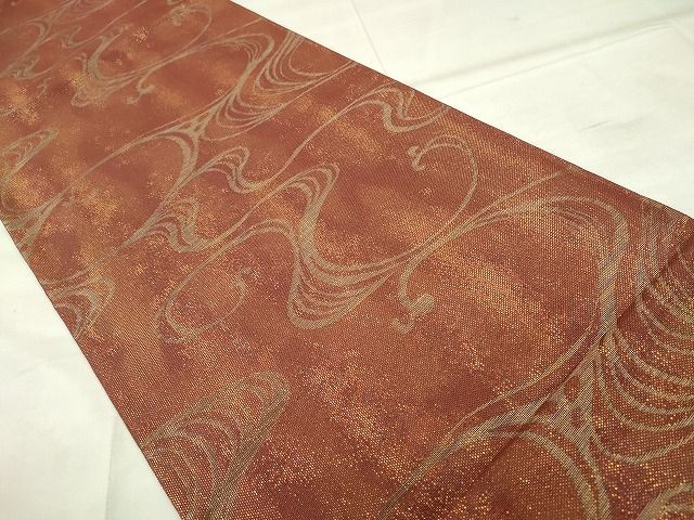 平和屋着物◎六通柄袋帯 流水文 金糸 逸品 CAAE7410in