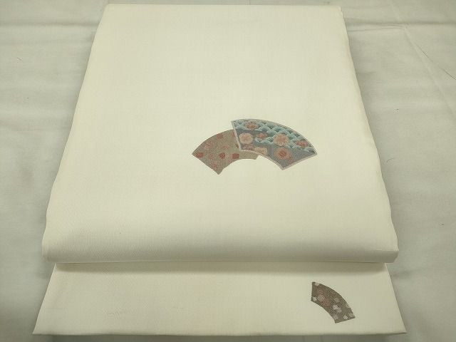 平和屋着物◎太鼓柄袋帯 総相良刺繍 地紙草花文 逸品 CAAE7409in