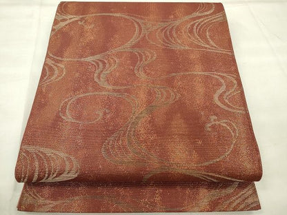 平和屋着物◎六通柄袋帯 流水文 金糸 逸品 CAAE7410in