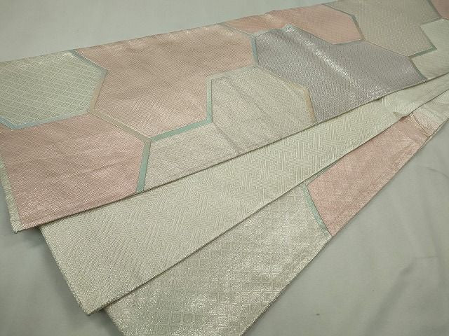 平和屋着物◎佐賀錦 六通柄袋帯 吉祥文 銀糸 逸品 CAAE7443in