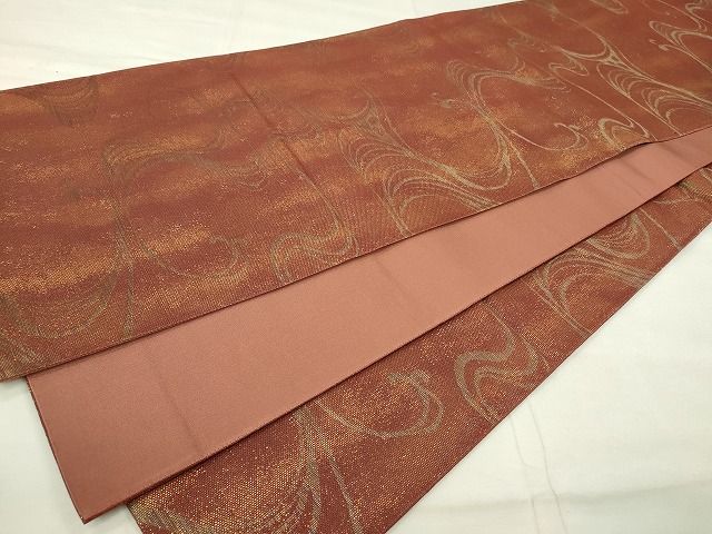平和屋着物◎六通柄袋帯 流水文 金糸 逸品 CAAE7410in