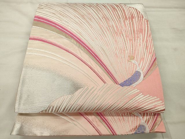 平和屋着物◎六通柄袋帯 孔雀文 金銀糸 逸品 CAAE7422in