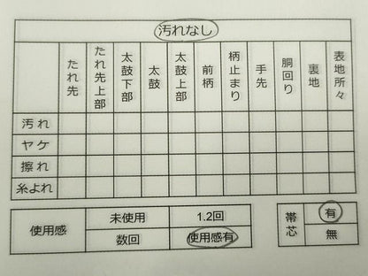 平和屋着物◎六通柄袋帯 扇面花鳥文 金糸 逸品 CAAE7451in