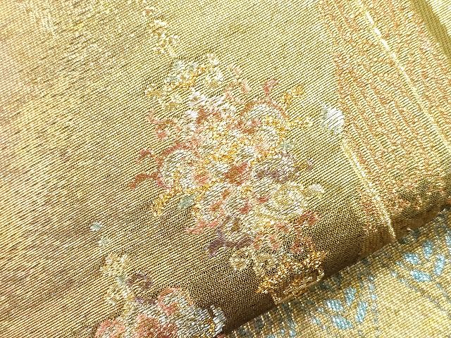 平和屋着物■六通柄袋帯 花唐草文 麗光箔 逸品 CAAG2614eg