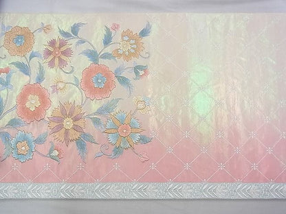平和屋着物◎太鼓柄袋帯 草花文 金銀糸 引箔 逸品 BAAI2218wk