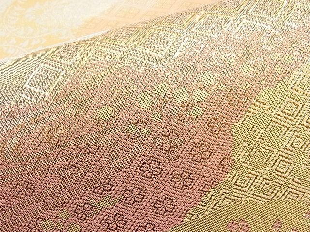 平和屋着物◎佐賀錦 全通柄袋帯 道長名物裂 金糸 逸品 BAAI9390sa