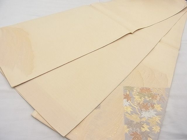 平和屋着物◎太鼓柄袋帯 流水秋草文 金銀糸 逸品 BAAI9411sa