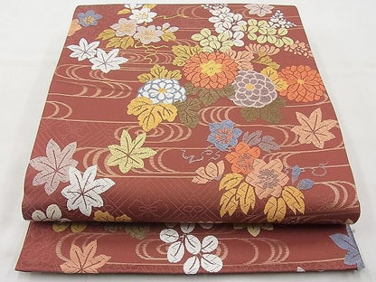 平和屋着物◎六通柄袋帯 唐織 彩華鏡艶 金糸 逸品 BAAI9422sa