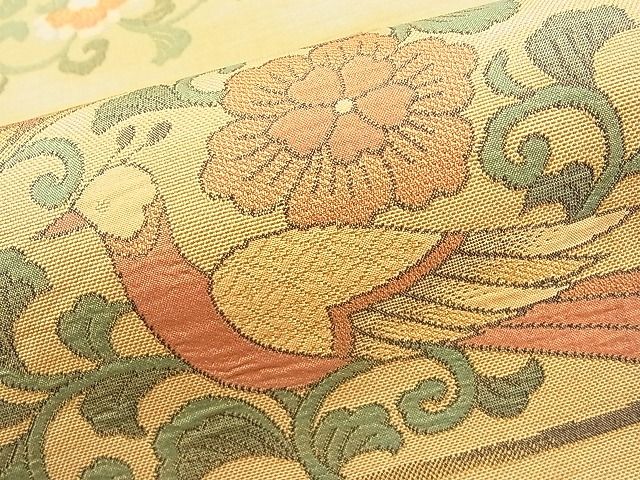平和屋着物◎六通柄袋帯 明日香 花鳥唐草文 逸品 BAAI9421sa
