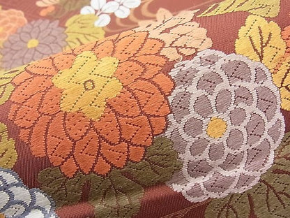 平和屋着物◎六通柄袋帯 唐織 彩華鏡艶 金糸 逸品 BAAI9422sa
