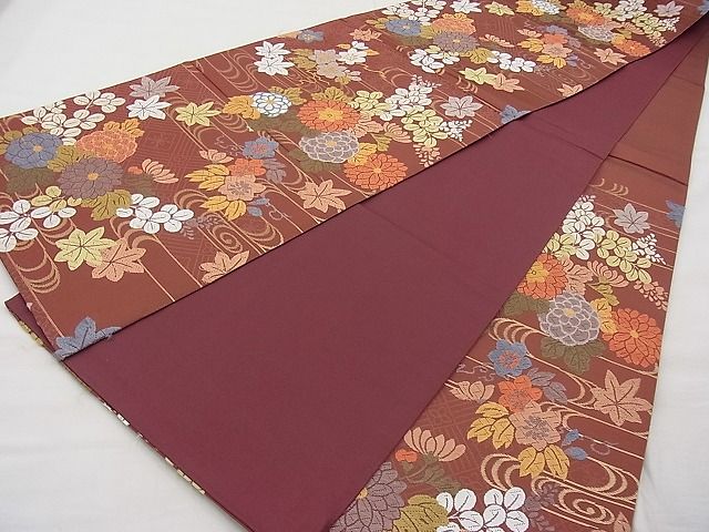 平和屋着物◎六通柄袋帯 唐織 彩華鏡艶 金糸 逸品 BAAI9422sa