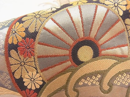 平和屋着物◎全通柄袋帯 唐織 優都里 金糸 逸品 BAAI9440sa