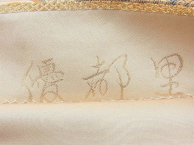 平和屋着物◎全通柄袋帯 唐織 優都里 金糸 逸品 BAAI9440sa