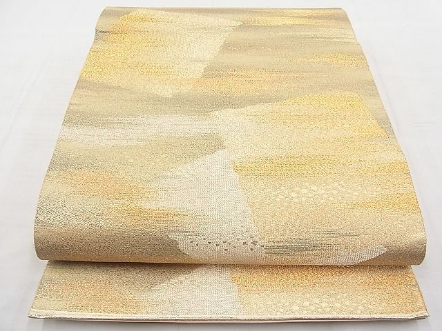 平和屋着物◎六通柄袋帯 破れ色紙箔散らし文様 金糸 逸品 BAAI9469sa