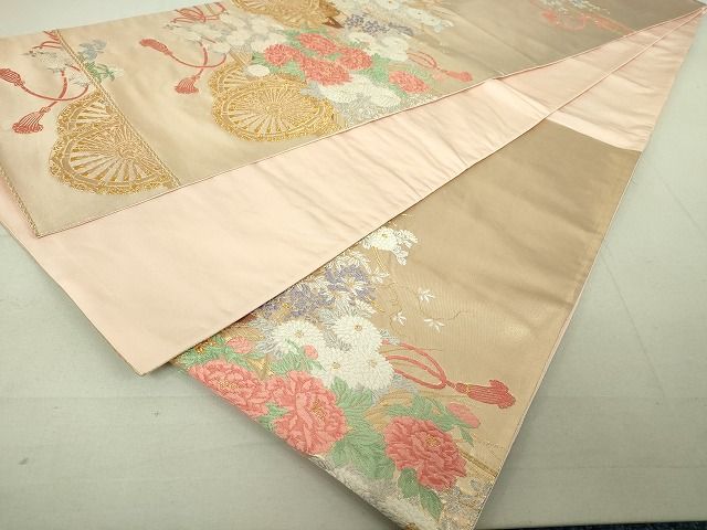 平和屋着物◎六通柄袋帯 唐織 花車文 金糸 逸品 DAAH9096mz
