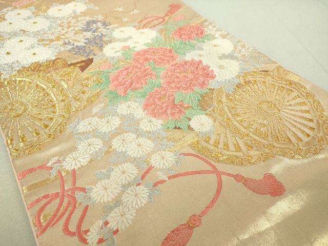 平和屋着物◎六通柄袋帯 唐織 花車文 金糸 逸品 DAAH9096mz