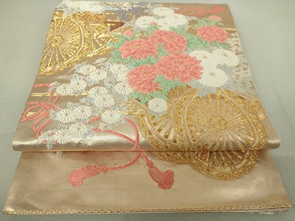 平和屋着物◎六通柄袋帯 唐織 花車文 金糸 逸品 DAAH9096mz